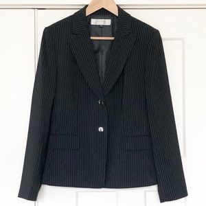 NWOT - Tahari Skirt Suit - Black Pinstripe
